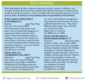 Poles walking