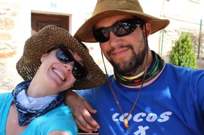 Resting in the Shade of a Small Spanish Village Along the Camino
