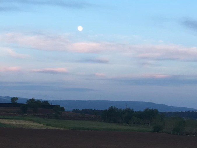 An evening view from Albergue Casa Loncho
