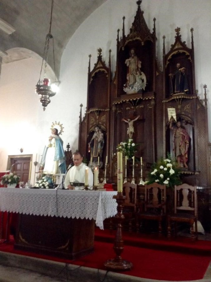 Maltese mass in the parish church of Negreira
