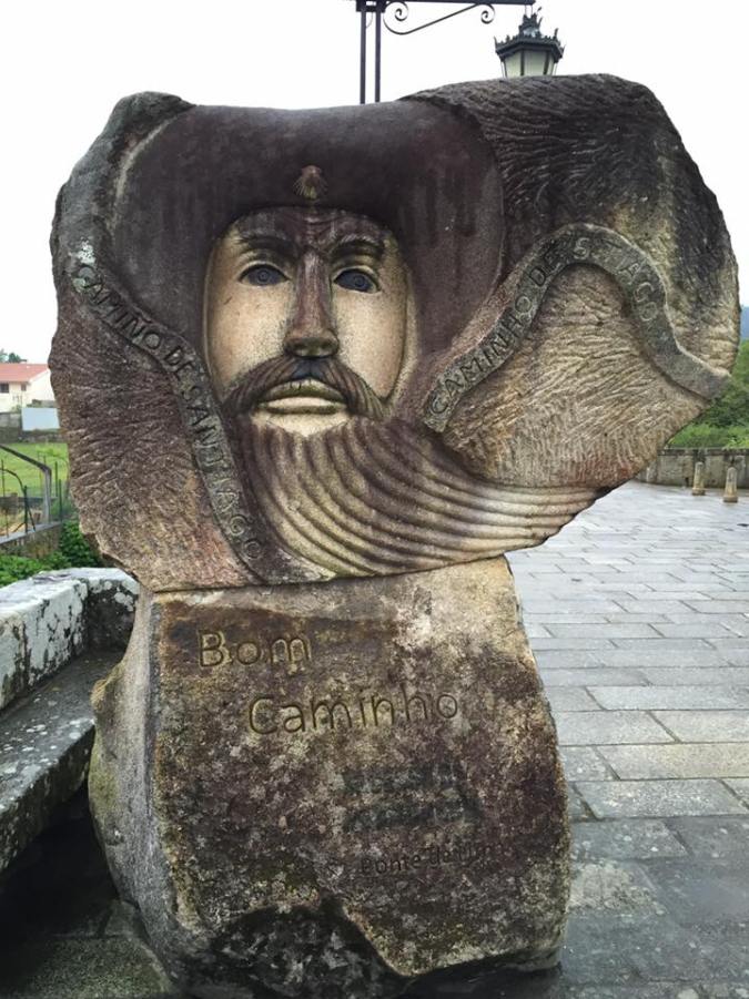 As I crossed the bridge, this was a nice welcome. Bom Caminho!