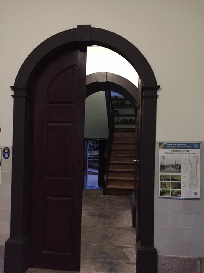 Entering the albergue