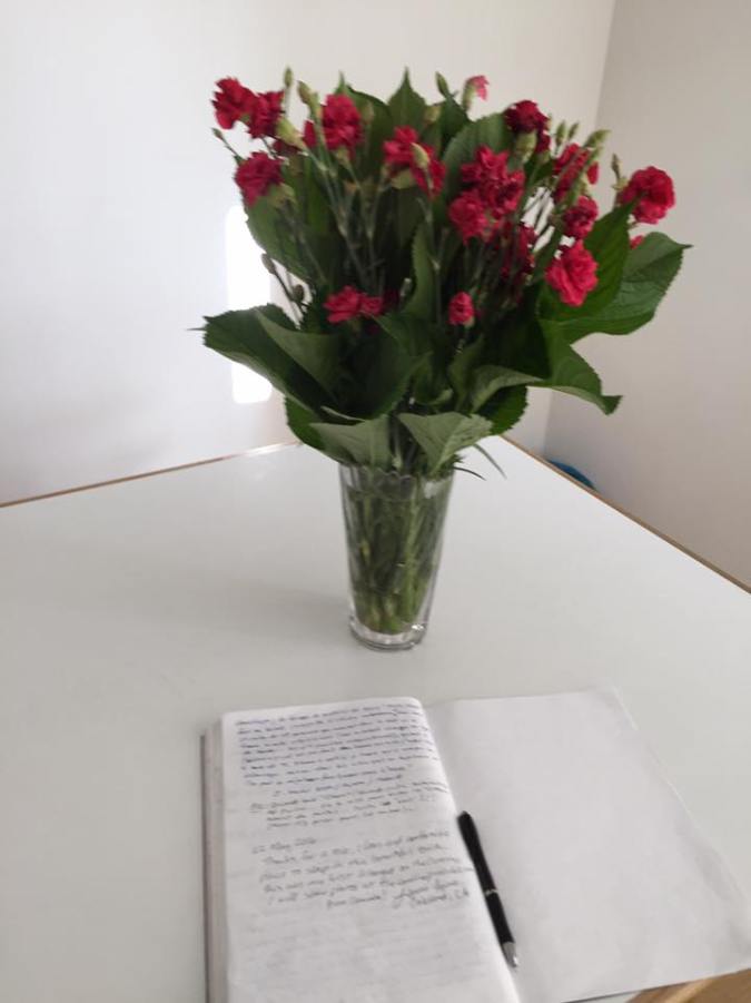 Roses and guest book