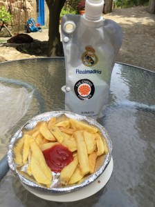 I enjoyed my leftover french fries. They even had ketchup!