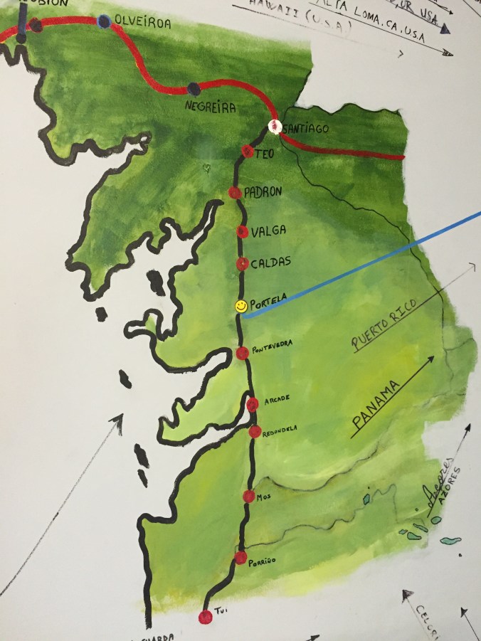 Map of Camino Portugues