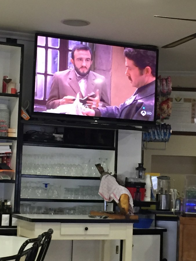 Spanish telenovela and jamón