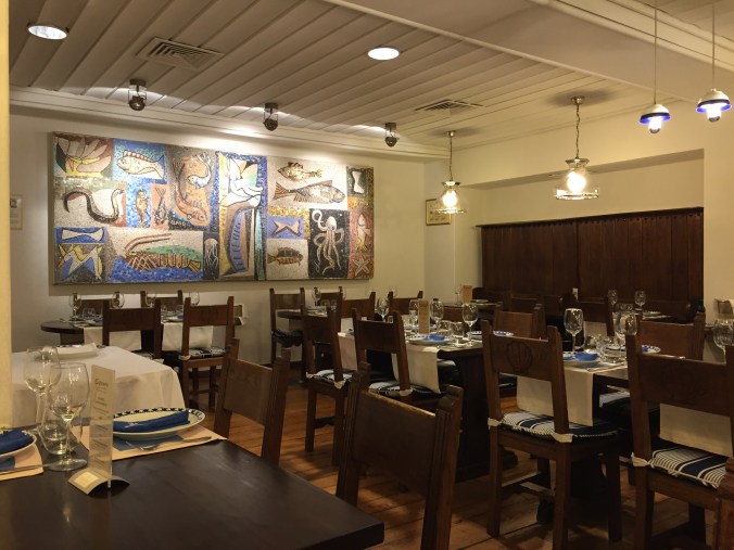 A big mosaic of sea life