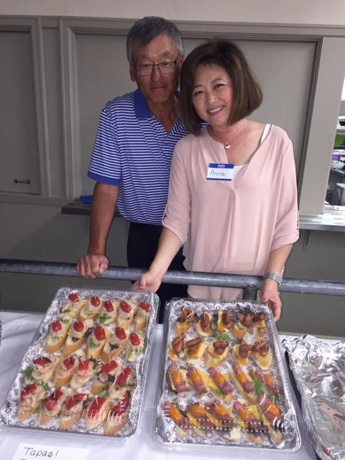 Francis and Anna Kim are ready to serve! They prepared these delicious tapas for our pilgrim blessing and potluck on March 18, 2017. 