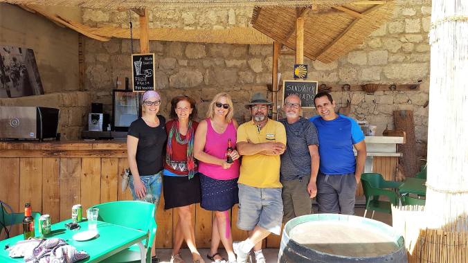 Ray and John with other Pilgrims