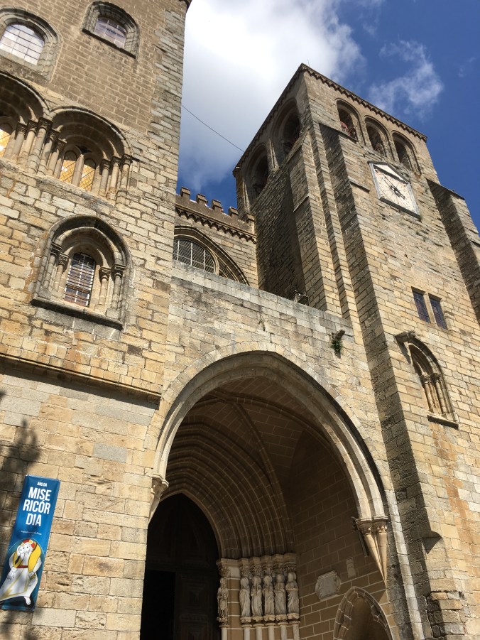 Portugal Church with Year of Mercy banner