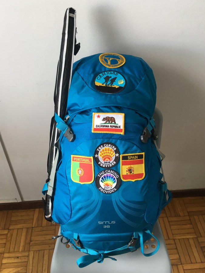 The umbrella fit into my backpack for the flight from Paris, but it needed it to be easier to access from this day.