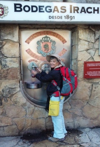 Helping myself to the wine