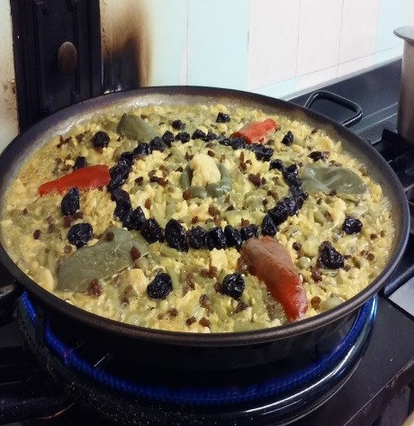 Paella, our evening meal