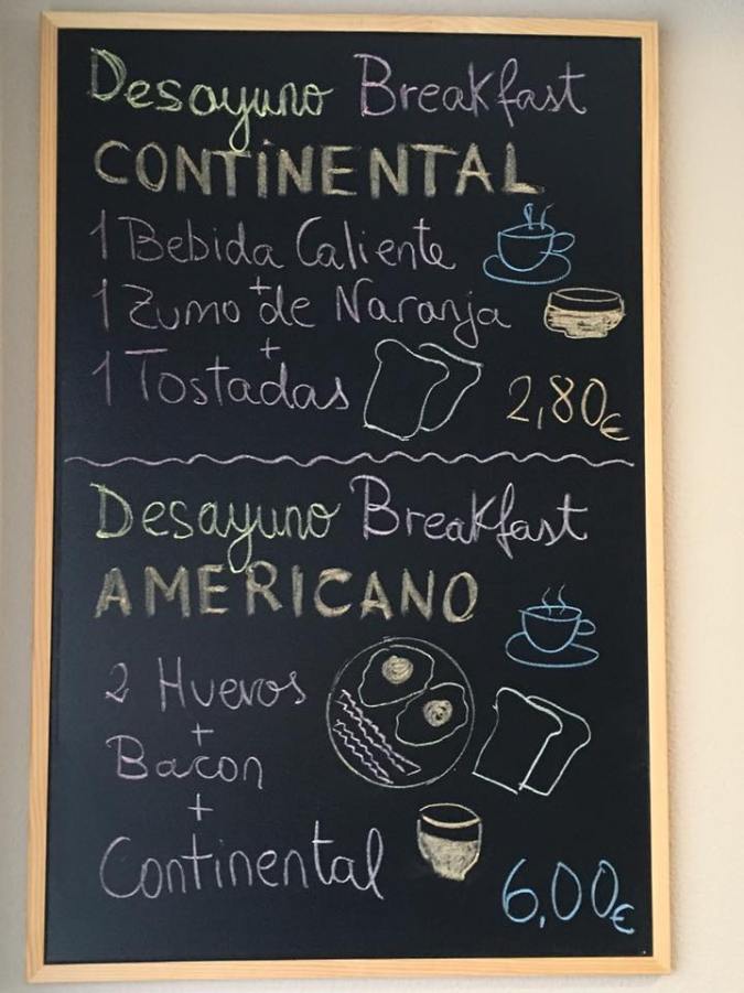 Breakfast sign at Maragoto