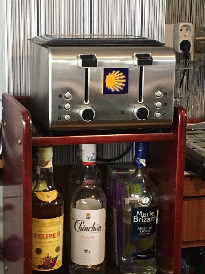 You know you're on the Camino when the toaster oven has a yellow shell!