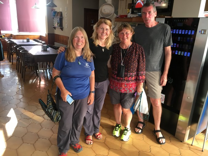 Nancy, me, and the Aussie couple who told me about the pension.