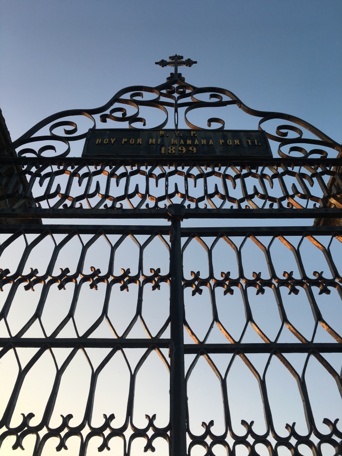 Pretty iron gate to the graveyard