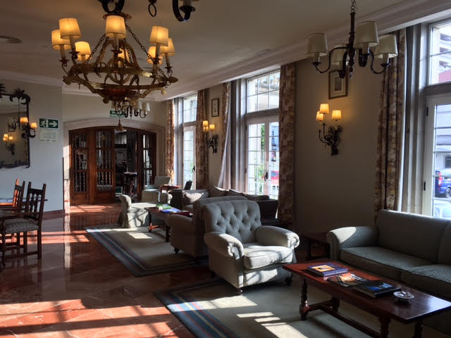 A comfortable lounge in the lobby