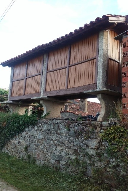 Hórreo, a typical farm granary    