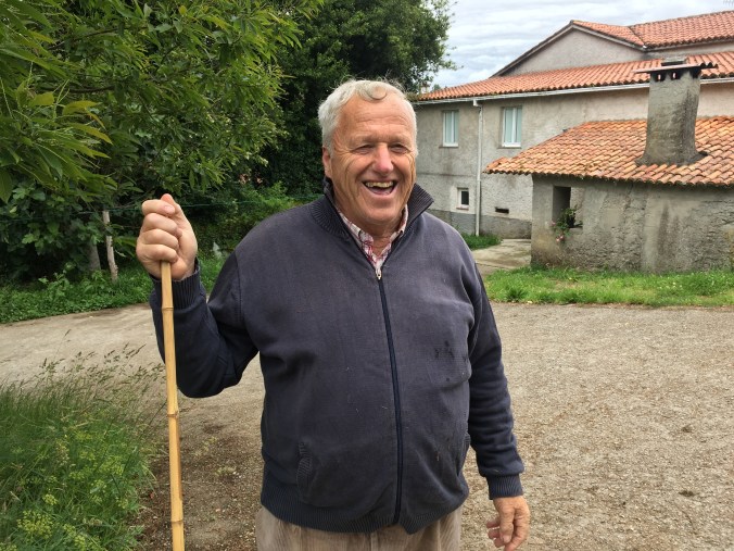 This guy was tending to his yard. I complimented him on the roses, which smelled lovely!