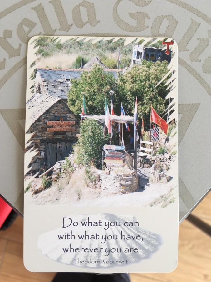 My Camino card for the day