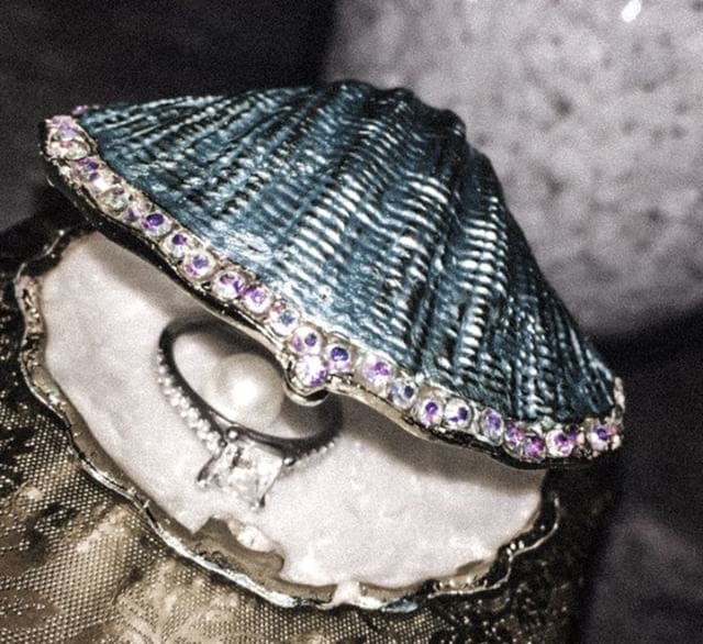 The shell that the ring bearer will use on their wedding day